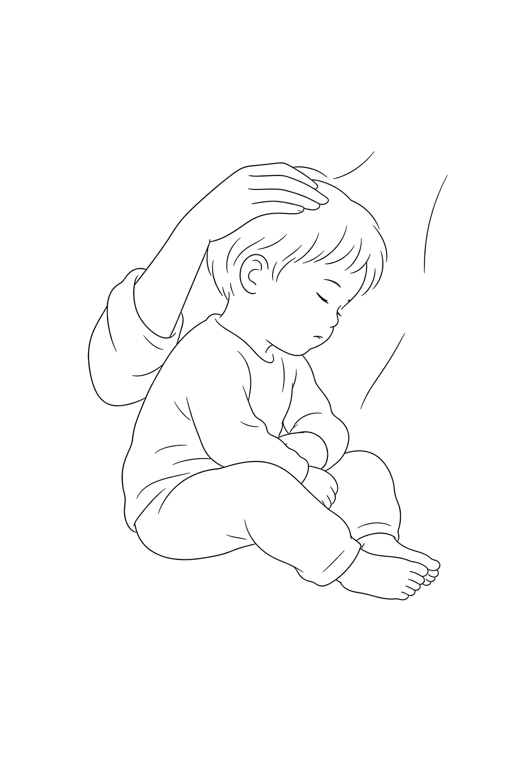 小児鍼・夜泣きのイラスト